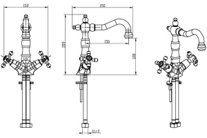 Смеситель Boheme Crystal 292-CRST для раковины - 2