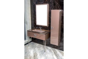 Раковина - столешница Armadi Art Lucido 100 розовый - 3