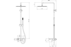 Душевая стойка Boheme Qubic бронза матовый - 2