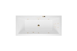 Ванна акриловая Excellent Heaven Slim Line 180х80 с гидромассажем белый - золото