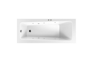 Ванна акриловая Excellent Ava Soft 160х70 с гидромассажем белый - хром