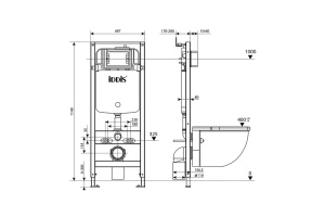 Комплект 2 в 1: инсталляция и клавиша смыва - 2