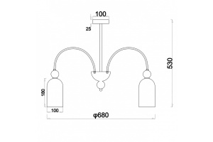 Люстра на штанге Escada Ode 686/5PL Copper - 3