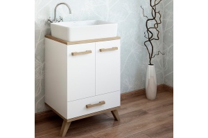 Тумба с раковиной Sanflor Ингрид 60 белый (С12473)