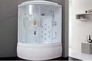 Душевая кабина Royal Bath 140х95 правая белая стекло прозрачное с гидромассажем - 2