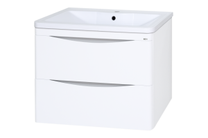 Тумба с раковиной Misty Атлантик 70 белая глянцевая