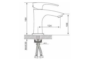 Смеситель для раковины Gappo бронза - 2