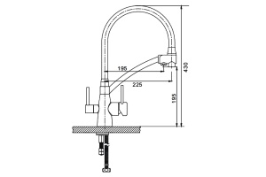 Смеситель для кухни Gappo темно-серый - 3