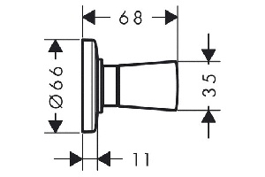 Вентиль Hansgrohe Logis хром (71970000) - 2