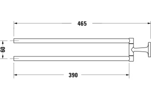 Полотенцедержатель Duravit Starck T 0099414600 черный, двойной - 2