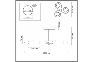 Люстра на штанге Lumion Evin 5657/36CL - 2