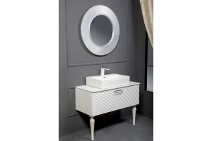 Тумба под раковину Armadi Art Vallessi Avangarde Linea 80 белый - хром - 3