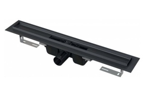 APZ1BLACK Водоотводящий желоб с порогами для перфорированной решетки, 
черный-мат горизонтальный сток, 1150 мм, APZ1BLACK-1150 (APZ1BLACK-1150)