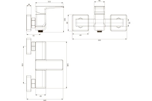 Смеситель Omnires Parma PM7440CR для душа, хром - 2
