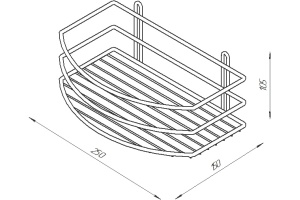 Полка DIWO Смоленск П16073 черный муар - 2