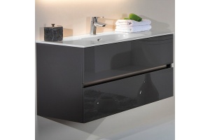 Тумба под раковину Armadi Art Vallessi 80 черный глянец