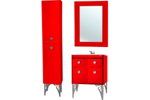 Шкаф-пенал Bellezza Луссо 35 L красный - 2