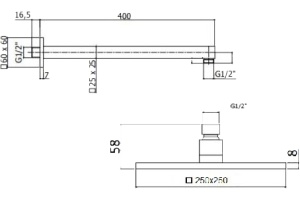 Верхний душ BelBagno Romano ROM-SLD-CRM - 2
