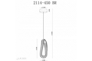 Подвесной светильник iLedex Woodstock 2117-450 BR - 3