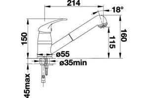 Смеситель для кухонной мойки Blanco Daras серый (524198) - 3