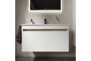 Тумба под раковину Sancos Smart 90 белый, глянцевый (SM90W) - 2