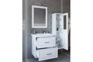 Тумба с раковиной Sanflor Модена 75 подвесная, белая - 3