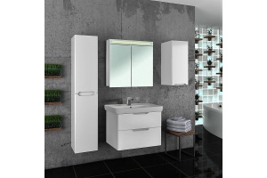 Тумба с раковиной Dreja.Eco Q 80 белая - 2