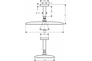 Верхний душ Hansgrohe Raindance E Air 27381000 - 2