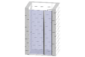 Душевая дверь в нишу Cezares Slider B 1 100/110 C Cr (SLIDER-B-1-100/110-C-Cr) - 3