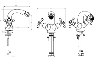 Смеситель Boheme Royal Cristal 276 для биде - 2