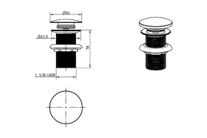 Донный клапан Boheme черный - 2