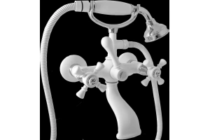 Смеситель для ванны с душем Rav Slezak Morava retro белый - хром