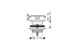 Донный клапан Hansgrohe золото - 2