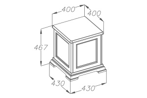 Тумба Opadiris Риспекто 40 напольная темное дерево - 3