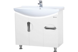 Тумба с раковиной Bellezza Лагуна 75 белая - 2