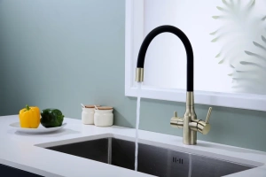 Смеситель для кухни Paulmark Salix с гибким изливом бронза - черный матовый - 3