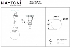 Накладной светильник Maytoni Basic form MOD321WL-01W2 - 2