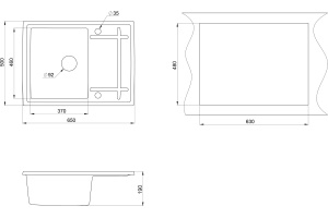 Мойка кухонная Granula GR-6501 пирит - 2