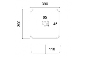 Накладная раковина Abber Glas 39 черная - 2