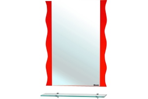 Зеркало Bellezza Мари Волна 60 красное