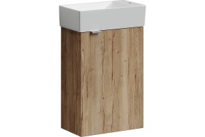 Тумба под раковину подвесная правая Sancos Mini 37 светлое дерево