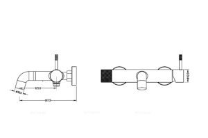 Смеситель для ванны Boheme Uno gun metall, черный (463-GM) - 2
