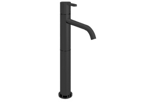 LEAF-LC2-NOP Смеситель для раковины однорычажный, с донным клапаном, исполнение черный матовый