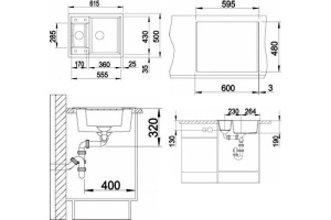 Мойка из гранита Blanco Metra бежевый (517351) - 2