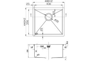 Мойка кухонная Zorg Light ZL R 480440 - 2