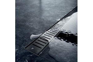 Решетка для водоотводящего желоба, черный-мат дизайн PURE, нерж. сталь, матовая, 750 мм, PURE-750BLACK - 2