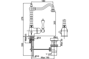Смеситель Cezares Margot MARGOT-LSM2-02-Bi для раковины - 2