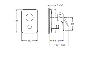 Смеситель Jacob Delafon Aleo E98717-CP для ванны с душем - 2