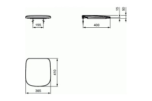 Крышка-сиденье для унитаза Ideal Standard Esedra с микролифтом белый - 3