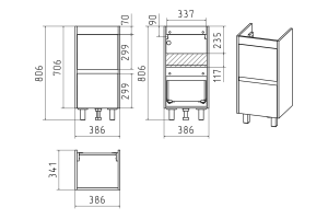 Тумба под раковину Misty Алиса 40 белая глянцевая - 3